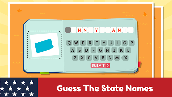 USA Map Kids Geography Games screenshot