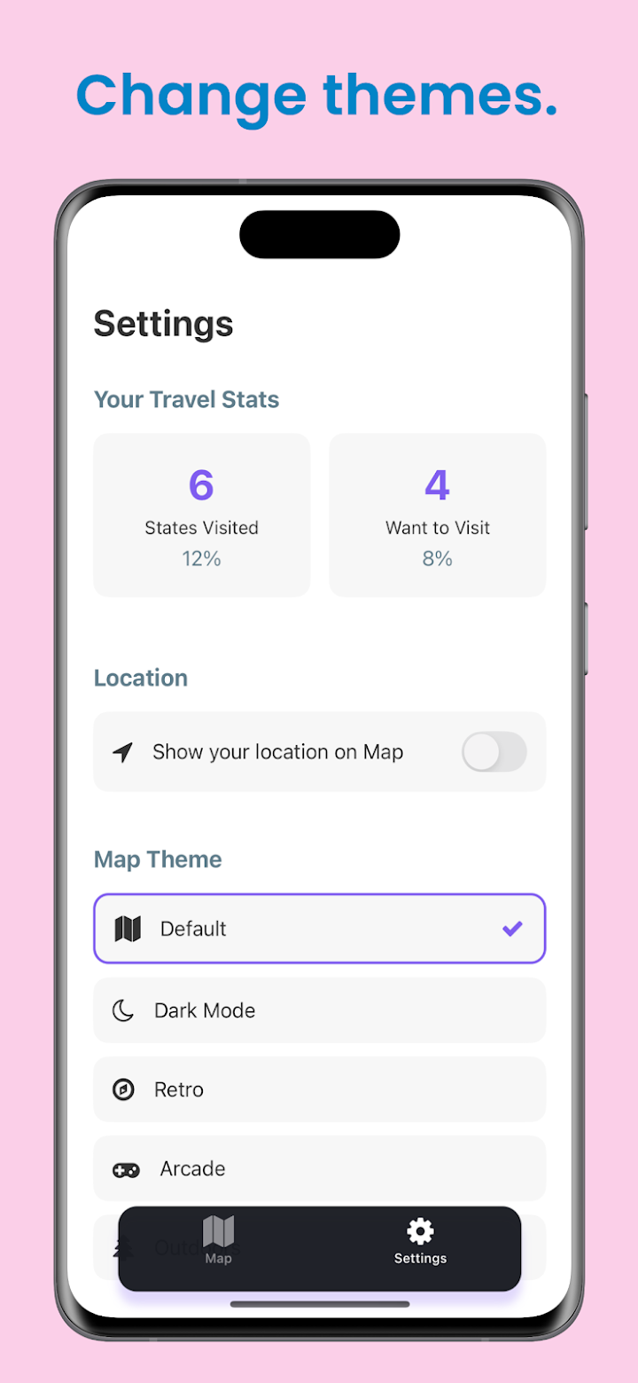 USA States - Map Tracker screenshot