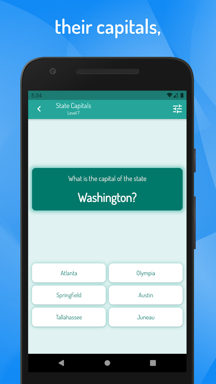 Quiz USA - States and Cities screenshot